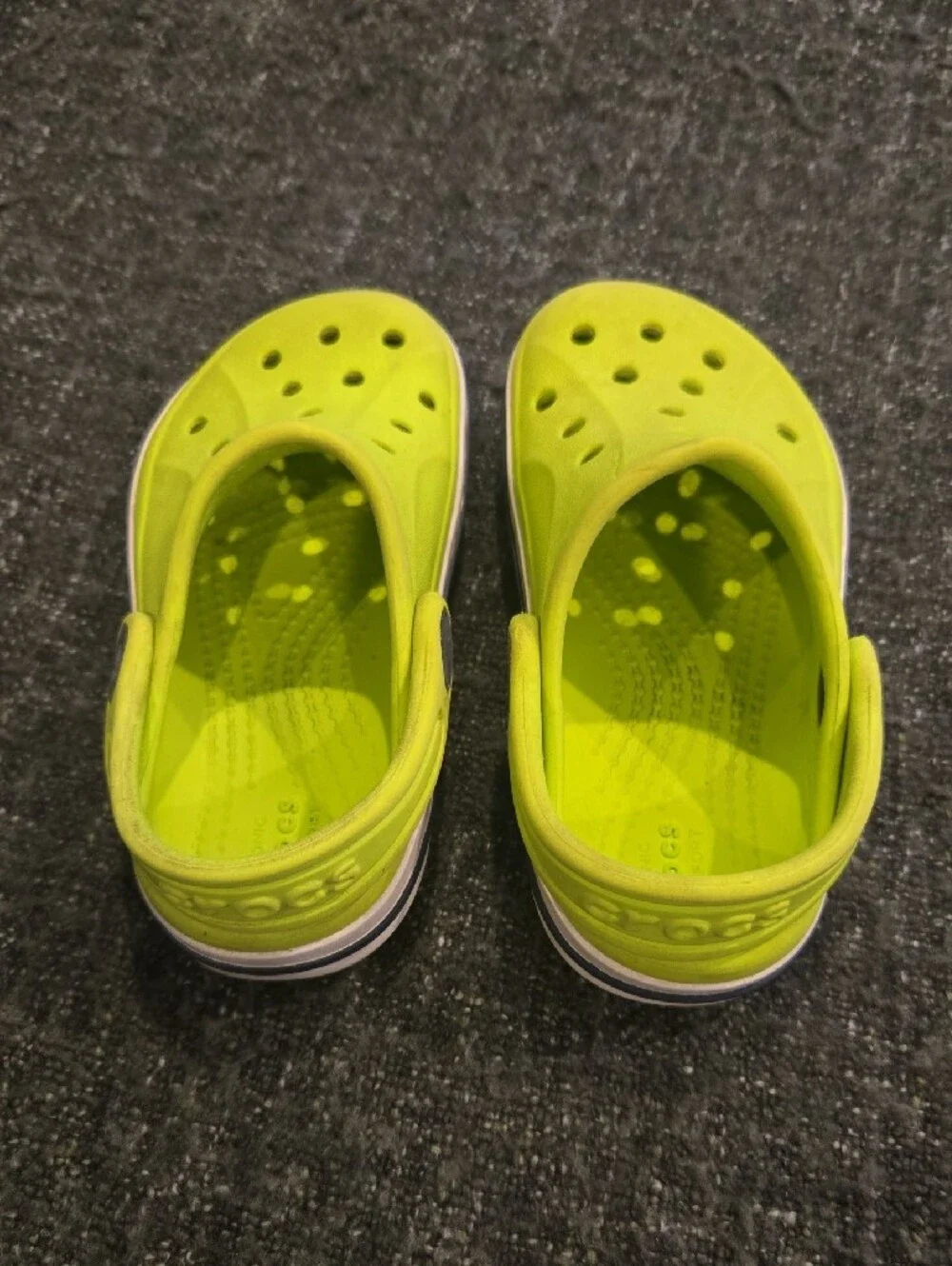 CROCS Kids Lime Green Clog Sandals
